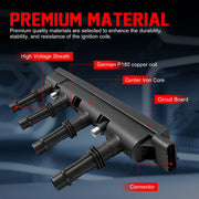CHUSYYRAY Ignition Coil and 4 Iridium Spark Plugs Set for 2014-2020 Chevrolet Trax 1.4L L4 Turbo UF669
