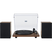 Crosley C62B-WA Anti-Skate Belt Drive 2-Speed Vinyl Bluetooth Turntable with Speakers, Walnut