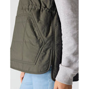 Carhartt Women's Rain Defender Lightweight Insulated Mock Neck Vest, Dusty Olive, 2X 107100