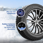 Michelin X-Ice Snow Winter Tire, 205/55R16 94H XL, Studless Radial, Black Sidewall, 52991