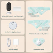 Owlet Dream Duo 3 Ultimate Baby Monitoring System, FDA-Cleared Sock and 2K HD Camera, Night Vision, Two-Way Audio, Bedtime Blue