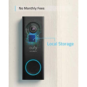 Eufy ADIB07R3WY95C 2K Resolution Wi-Fi Video Doorbell Camera, Black