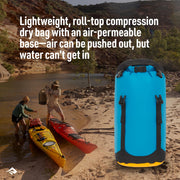 Sea To Summit Evac Lightweight Compression Dry Bag, 20 Liter, High Rise Gray, Waterproof with Air-Permeable Base, Hypalon Roll-Top Closure, Oval Base A4229-11