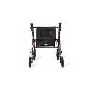 Medline MDS86800XWS Heavy Duty Bariatric Mobility Rollator with 8'' Deluxe Wheels, 500 lbs Capacity