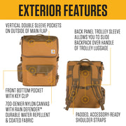 Carhartt B000044321199 35L Nylon Workday Backpack - Brown