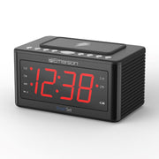 Emerson SmartSet Wireless Charging Dual Alarm Clock Radio, 1.4