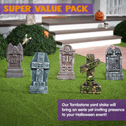 Joyfy 5 Packs Halloween Tombstones Decorations 17