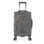 Brookstone Harbour 30-in Softside Large Checked Expandable Spinner Luggage, Dark Charcoal
