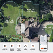 Segway Navimow Robotic Lawn Mower, Perimeter Wire-Free, RTK Vision EFLS 2.0, AI-Assisted Mapping, Multi-Zone Management, 7.1 in Cutting Width, 0.25 Acre Coverage, i110N