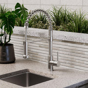 Signature Hardware 500592 Swinton 1.75 GPM Single Hole Pre-Rinse Outdoor Kitchen Faucet - Stainless Steel
