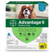 Bayer Advantage II Flea and Lice Treatment for Medium Dogs, 4 doses, 11 - 20 Pound