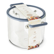 Elements By Thyme & Table 4.5 QT Borosilicate Glass Pot, Clear, Silicone Handles, Oven Safe
