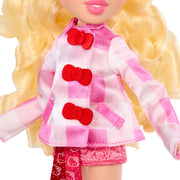 MGA Entertainment Bratz x Hello Kitty Cloe Sanrio Fashion Doll with Pink Plaid Overcoat, Accessories, Doll Stand, Multicolor, 11.5 in, 595694