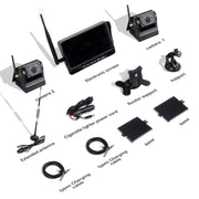 WheelX Magnetic Solar Wireless Backup Camera System, 7in HD 1080P Monitor, 170 Wide-Angle Lens, Motion Detection Alert, Night Vision, Solar Charging, Waterproof, Universal Fit