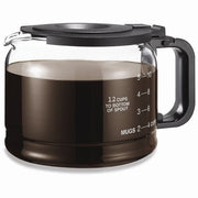 12-Cup Universal Glass Pause & Serve Coffee Replacement Carafe in Black