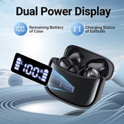 VEAT00L Headphones Wireless Earbuds Sport, Bluetooth 5.3 Over Ear Buds Stereo Deep Bass Headset, Black
