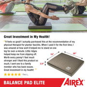 AIREX Balance Pad Stability Trainer, Non-Slip Closed-Cell Foam, Waterproof, 20in x 16in x 2.25in, Red, 07-70632