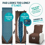 Lunderg Alternating Air Pressure Pad Recliner Chair Cushion Pressure Relief Bed Sore Prevention Medical-Grade Mattress Pad Cream UPC-LUN-ALTRECLINER-CREAM-KIT