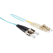Belkin OM3 LC/ST Fiber Optic Patch Cable, 50/125 Multimode, 10Gbps, Aqua, 2-Meter, F2F402L0-02M-G