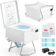 Modiwell 96Crurj17350r440cr27 Portable Dry Flush Toilet for Camping & Outdoor, White
