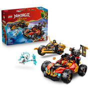 LEGO NINJAGO Kai and Cole's Combiner Vehicles Building Set, Transforming Off-Road Buggy and Motorcycle with 3 Minifigures, Ages 7+, 71864