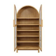 Better Homes & Gardens BHF336158813031 Juliet Solid Wood Frame Arc Cabinet, Light Honey Finish