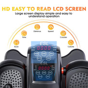 E-Shine Leisure Under Desk Elliptical with Magnetic Resistance, 3 Programs, LCD Display, Remote Control, Safety Straps, Compact Portable Leg Exerciser