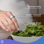 QALO QRNT Smart Ring Health Tracker for Men & Women - Matte Silver, Size 10 with Nano Technology