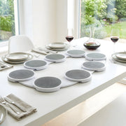 DUALFERV Table Top Lazy Susan, Expandable Non-Slip Turntable for Rectangular and Oblong Tables, Gray Plastic