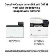 Canon 069 High-Capacity Magenta Toner Cartridge, High Yield, Compatible with LBP674Cdw MF753Cdw MF751Cdw, 5096C001