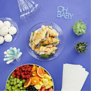 Chinet Cut Crystal Clear Plastic Dinner Plates, 10 in, 100 Count, White, Round, 38527