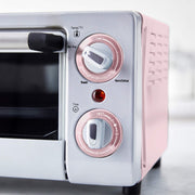 GreenLife Air Fry Toaster Oven, Stainless Steel, Healthy Ceramic Nonstick, PFAS Free, Adjustable Temp & Time Control, Tray & Basket, Pink, CC007673-001