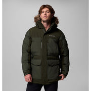 Columbia Marquam Peak Fusion II Men's Insulated Hooded Parka, Green, Water-Resistant, Thermarator Synthetic Insulation, Omni-Heat Lining, Removable Hood, 2088121367XL