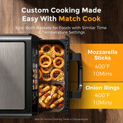 Patbrela 10QT Dual Basket Air Fryer Oven, Digital Control, Clear-View Window, Versatile Cooking, AF311