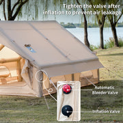 Waldmate Inflatable Camping Tent, Cabin Tent for 6-8 Person, All-Season Oxford Waterproof with Stove Jack, Mesh Windows and Door