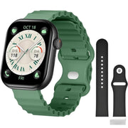 AURAFIT AURAFIT F39 Smart Watch Black Case w/ Green & Black Straps ChatGPT