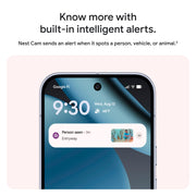 Google Nest Cam Indoor Wired 3rd Gen, 2K HDR Video, Night Vision, 152 Field of View, Two-Way Audio, Gemini Technology, Hazel