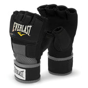 Everlast Evergel Boxing Hand Wraps, Gel-Filled Cushioning, Breathable Black, Medium, Adjustable Wrist Support 4355BM