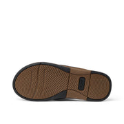 Reef Offshore Men's Sandals, Memory Foam Lined Synthetic Nubuck Strap, High-Rebound EVA Footbed, Wider Fit, Black/Gum, CJ9058