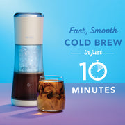 Mr. Coffee 2214046 Portable Cold Brew Coffee Maker Oatmilk, White