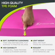 ProsourceFit Exercise Balance Pad, Non-Slip Cushioned Foam Mat, Large 15.5