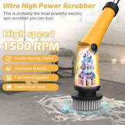 Amiluo Electric Spin Scrubber, 1500 RPM Cordless Bathroom Cleaning Brush