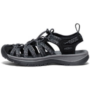 KEEN Whisper Women's Athletic Sandals, Water-Resistant, Black/Steel Grey, Size 7.5, 1028815