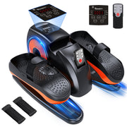 Slimkeeper Under Desk Elliptical Trainer, Electric Seated Pedal Exerciser with 12 Adjustable Speeds, Remote Control, Forward & Reverse, Manual & Auto Modes, Black Alloy Steel Frame