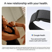 Fitbit Google Air Screenless Fitness Tracker with Personalized AI Coaching, Fog, One Size