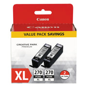 Canon Ink 0319C005 PGI-270XL Pigment Black Twin Pack