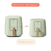 Beautiful 19669 6 Qt Air Fryer with TurboCrisp Technology, EverGood Ceramic Nonstick Coating, Sage Green