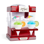 Nostalgia Retro Countertop Snow Cone Maker with Precision Stainless Steel Blades, Aqua, Includes 2 Reusable Cones and Ice Scoop, NRSCM602AQ6A