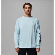 Columbia Men's PFG Terminal Tackle Long Sleeve Fishing Shirt, UPF 50 Sun Protection, Quick-Dry, Marine Light Nocturnal Logo, 1388261501L