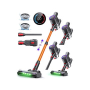 Zynet Cordless Stick Vacuum Cleaner, 40KPA Suction, 40-Min Runtime, LED Display, Lightweight Self-Standing, Multi-Functional for Pet Hair and Hard Floors, S8